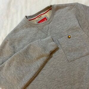 Coleman Grey Sherpa Lined Crewneck Sweatshirt Mens Size Medium Pullover Pocket